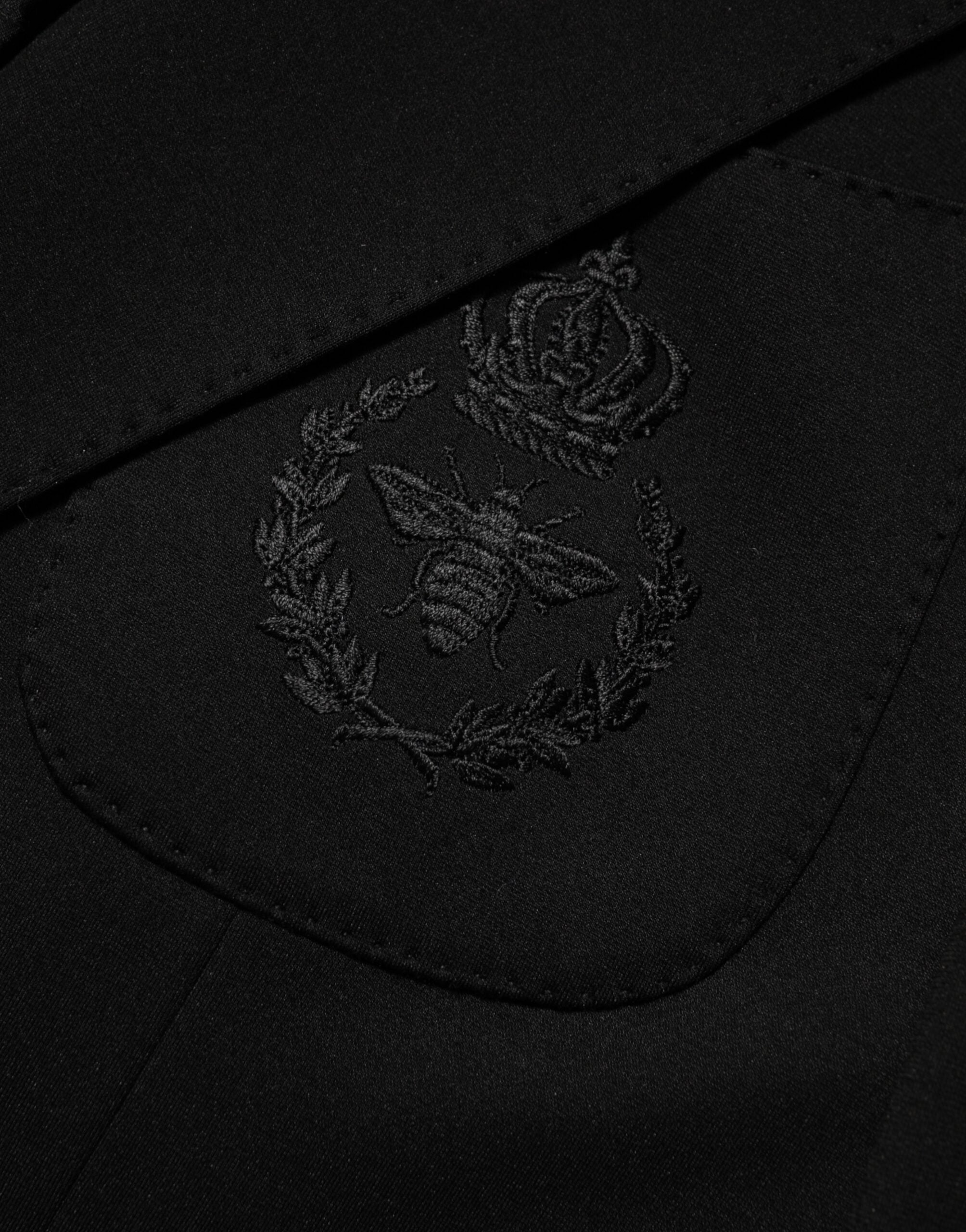 Dolce & Gabbana Schwarzer Viskose 2 Knöpfe Anzug Jacke Blazer