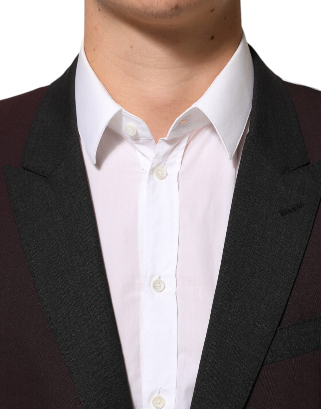Dolce & Gabbana Bordeauxrode Wollen Colbert met 2 Knopen