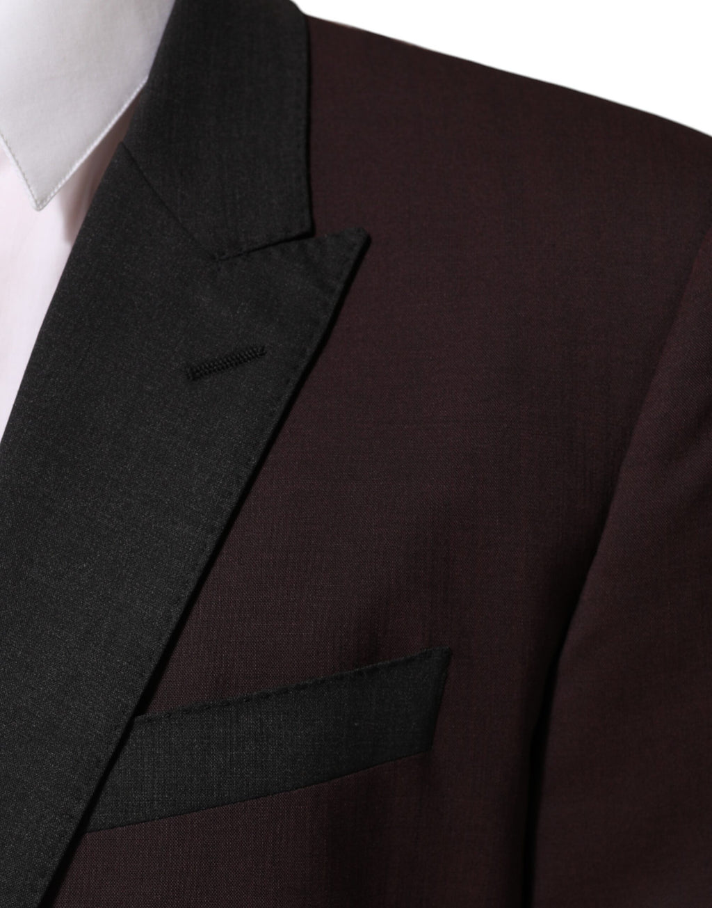 Dolce & Gabbana Bordeauxrode Wollen Colbert met 2 Knopen