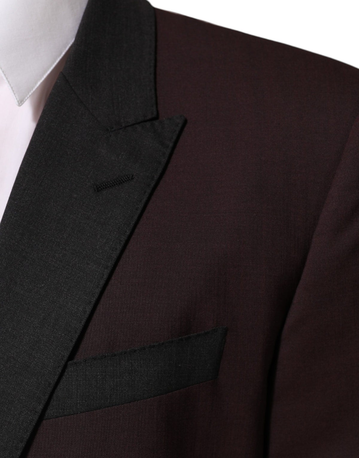 Dolce & Gabbana Bordeauxrode Wollen Colbert met 2 Knopen