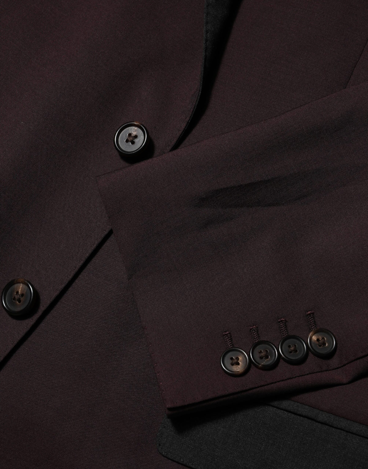 Dolce & Gabbana Bordeauxrode Wollen Colbert met 2 Knopen