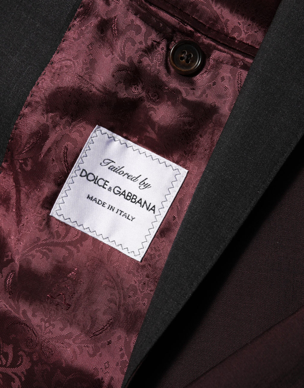 Dolce & Gabbana Bordeauxrode Wollen Colbert met 2 Knopen