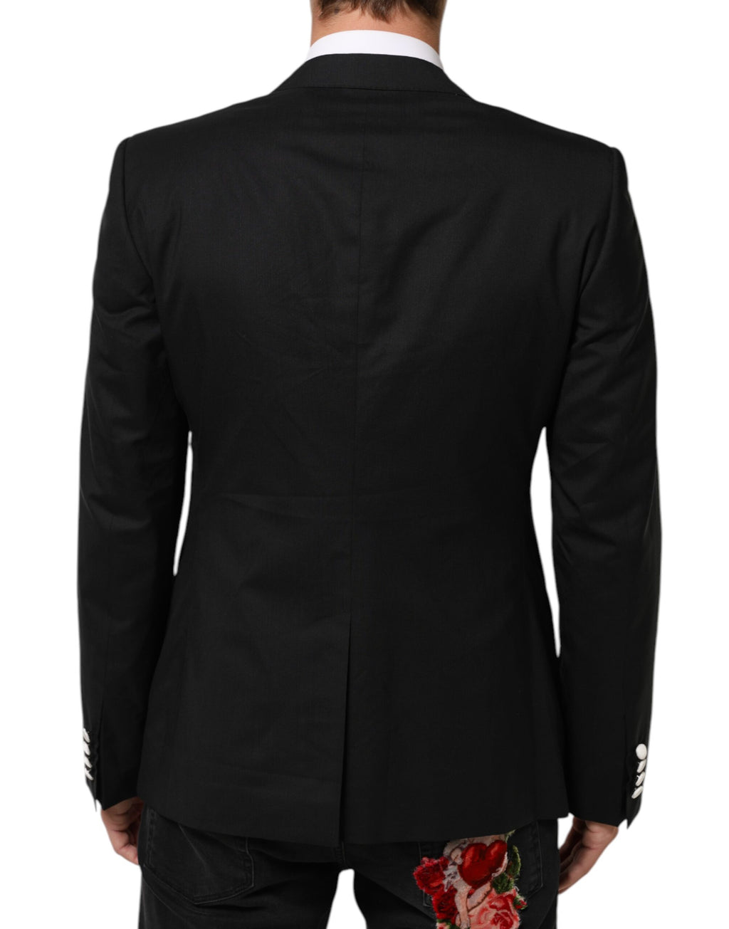 Dolce & Gabbana Schwarz Weiß MARTINI 1 Knopf Herren Anzug Blazer