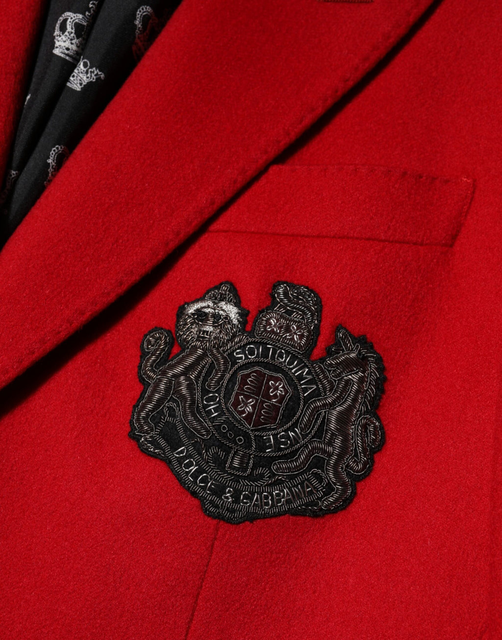 Dolce & Gabbana Rote Kaschmir 2 Knöpfe Anzugjacke Blazer