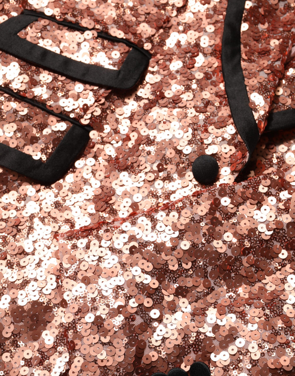 Dolce & Gabbana Rosa Pailletten SICILIA 1 Knopf Herren Anzug Blazer