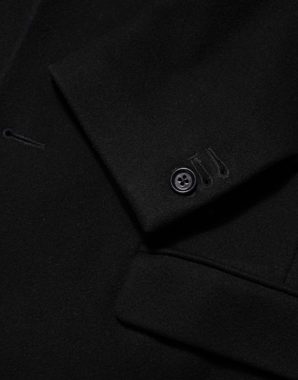 Dolce & Gabbana Schwarzer Wollmantel mit Knöpfen Herren Trenchcoat Jacke