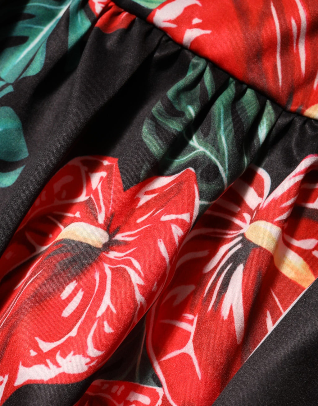 Dolce & Gabbana Multicolor Geblümtes Midikleid aus Baumwollpopeline