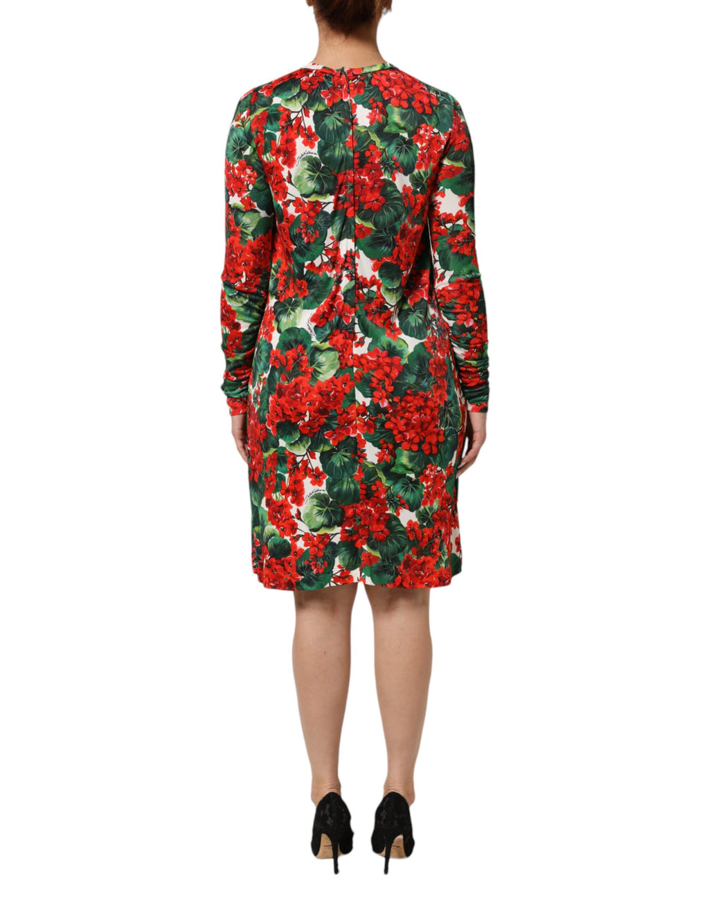 Dolce & Gabbana Mehrfarbiges kurzes Portofino-Kleid mit Blumenmuster