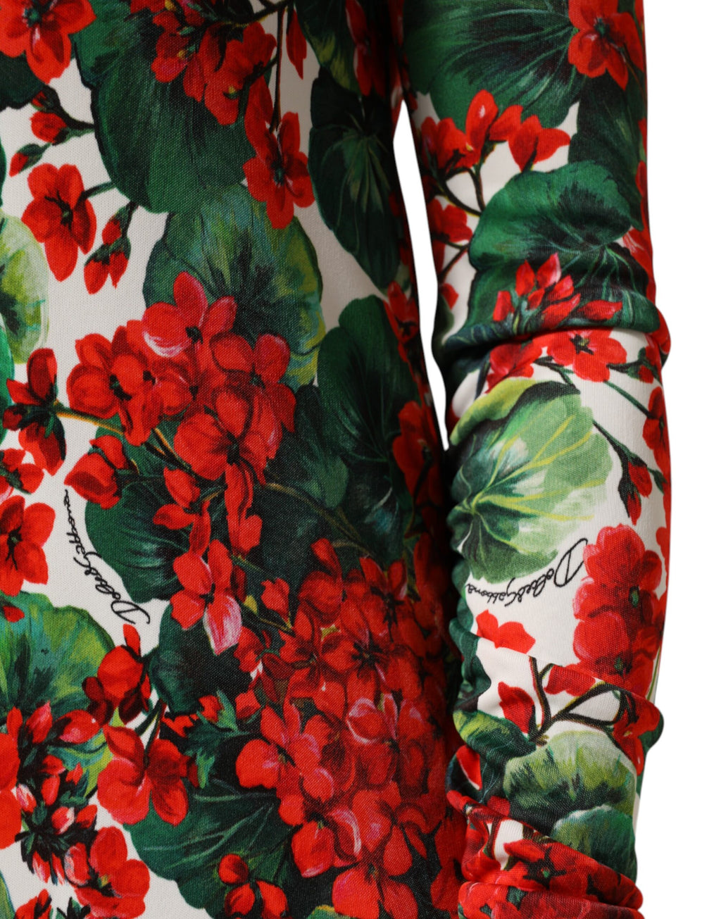 Dolce & Gabbana Mehrfarbiges kurzes Portofino-Kleid mit Blumenmuster
