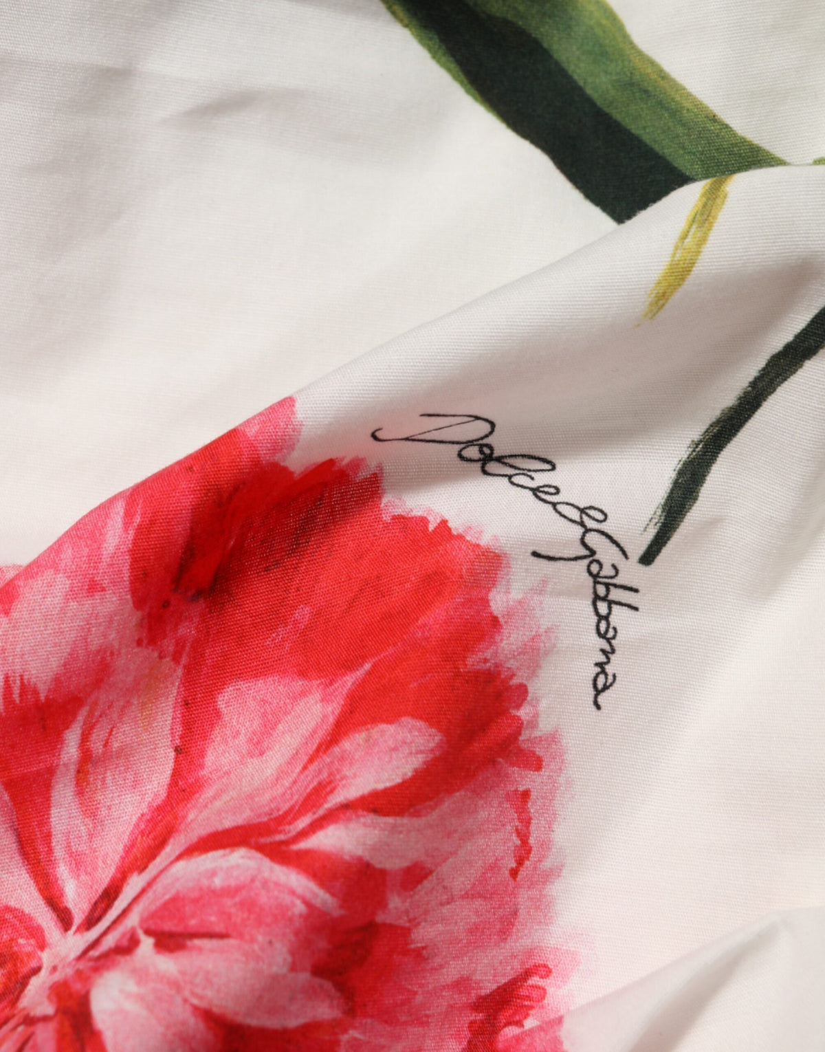 Dolce & Gabbana Witte Bloemen One Shoulder Schedejurk
