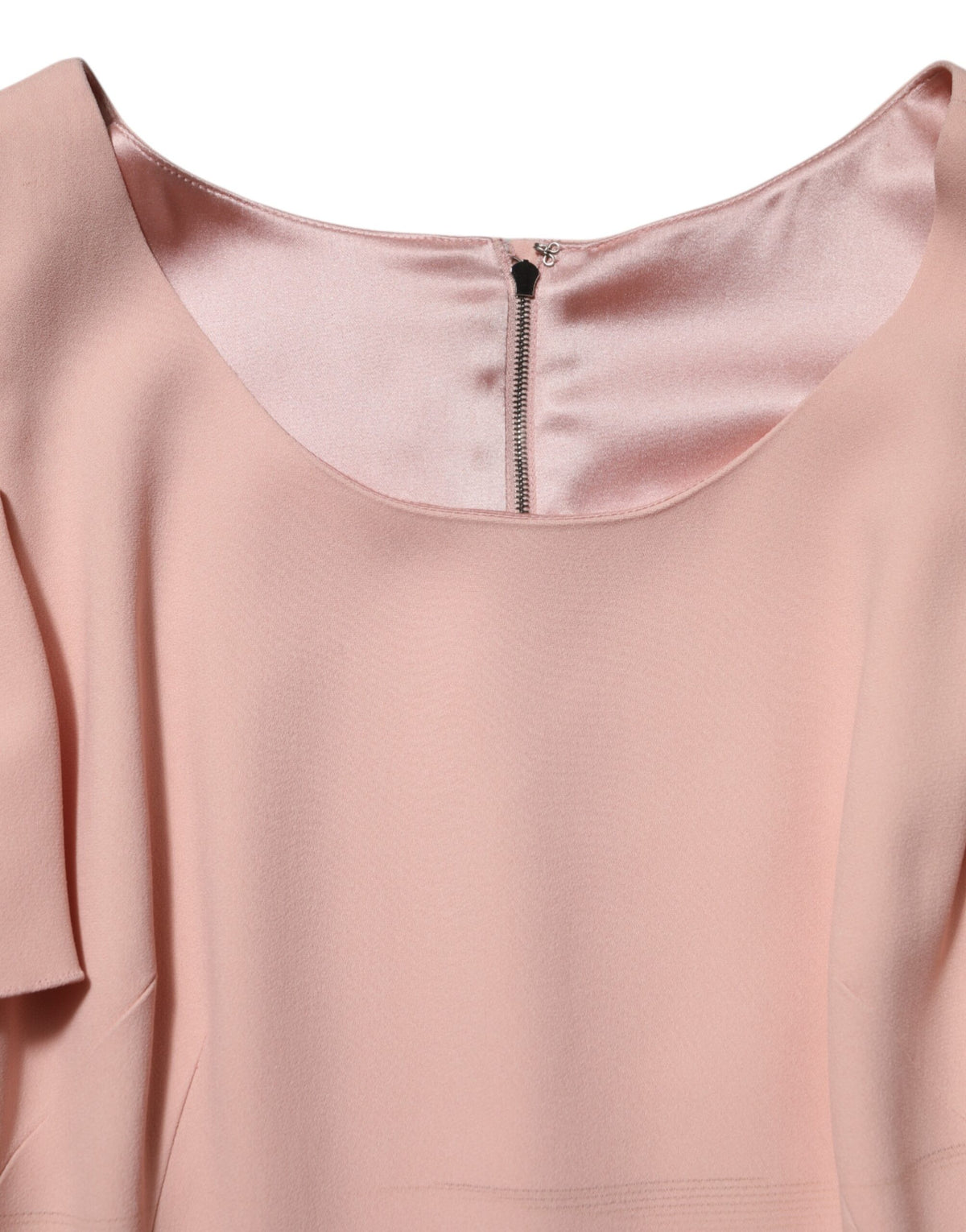 Dolce & Gabbana Roze Viscose Korte Mouw Nauwsluitende Midi Jurk