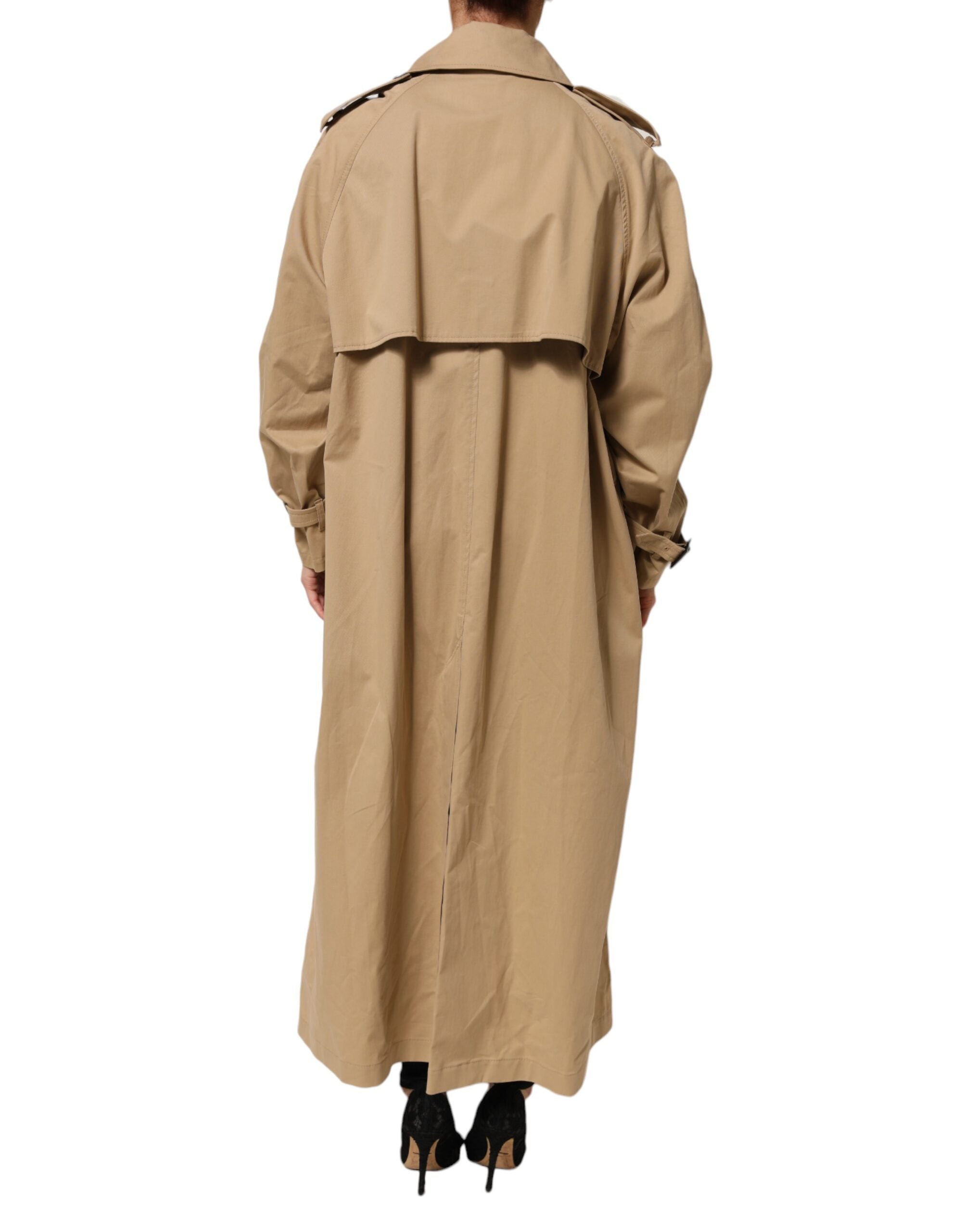 Dolce & Gabbana Khaki Zweireiher Trenchcoat Jacke