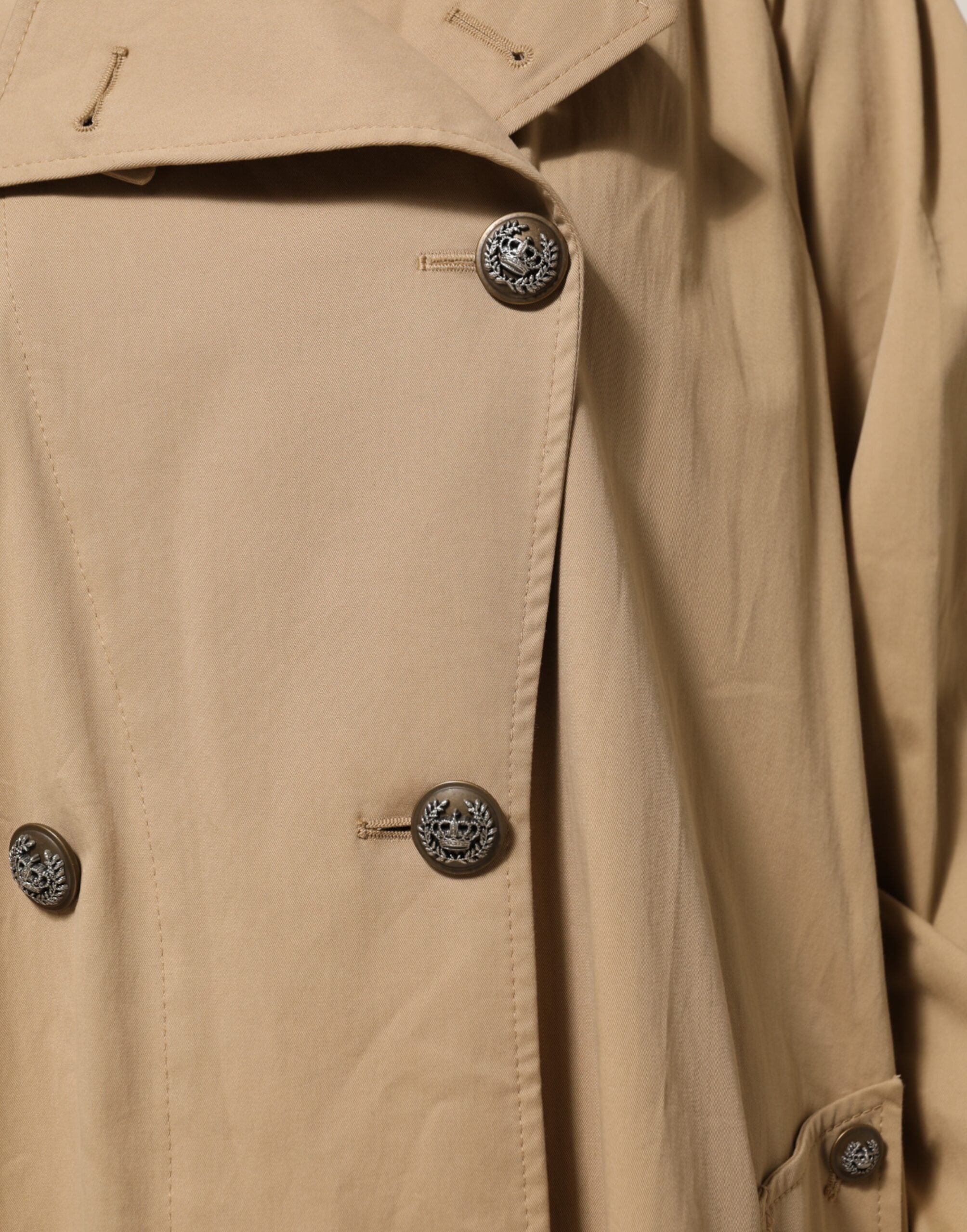 Dolce & Gabbana Khaki Zweireiher Trenchcoat Jacke