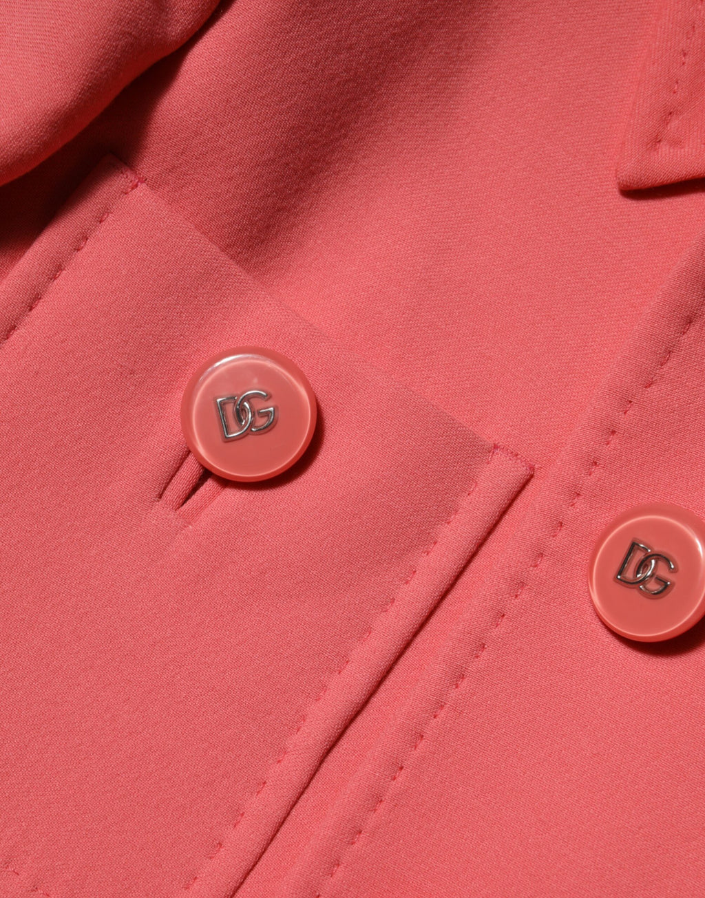 Dolce & Gabbana Rosa geknöpfter Trenchcoat Jacke