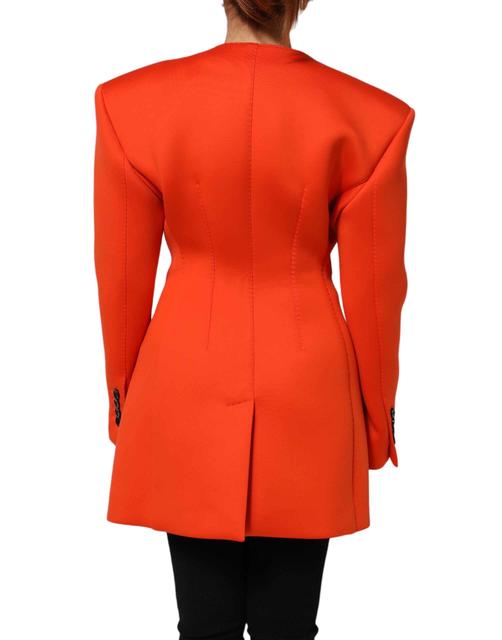 Dolce & Gabbana Roter geknöpfter Frauen Trenchcoat Jacke