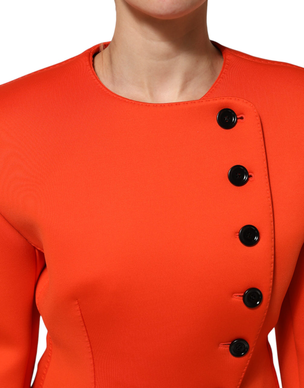 Dolce & Gabbana Roter geknöpfter Frauen Trenchcoat Jacke