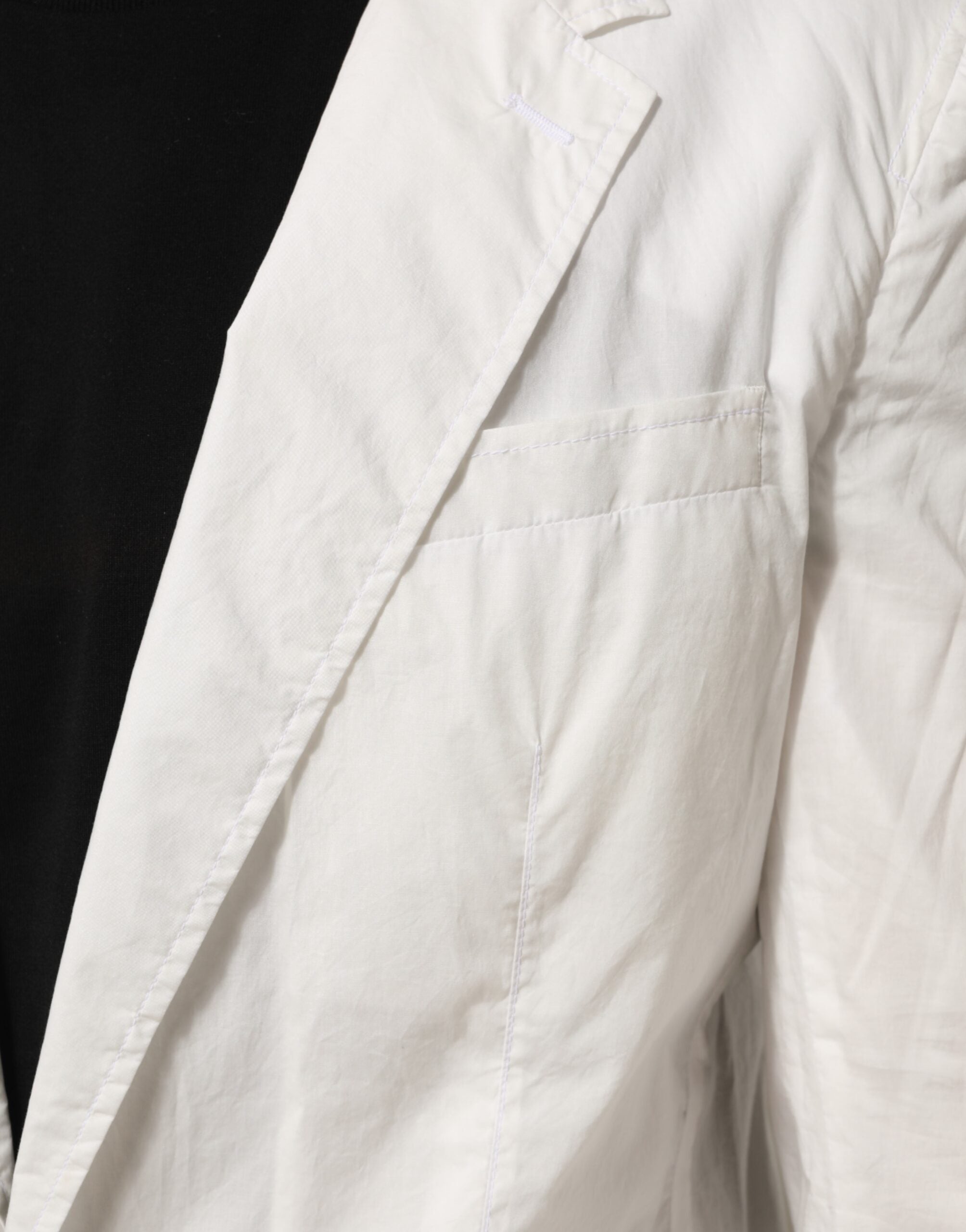 Dolce & Gabbana Weiß Baumwolle 1 Knopf Männer Anzug Blazer