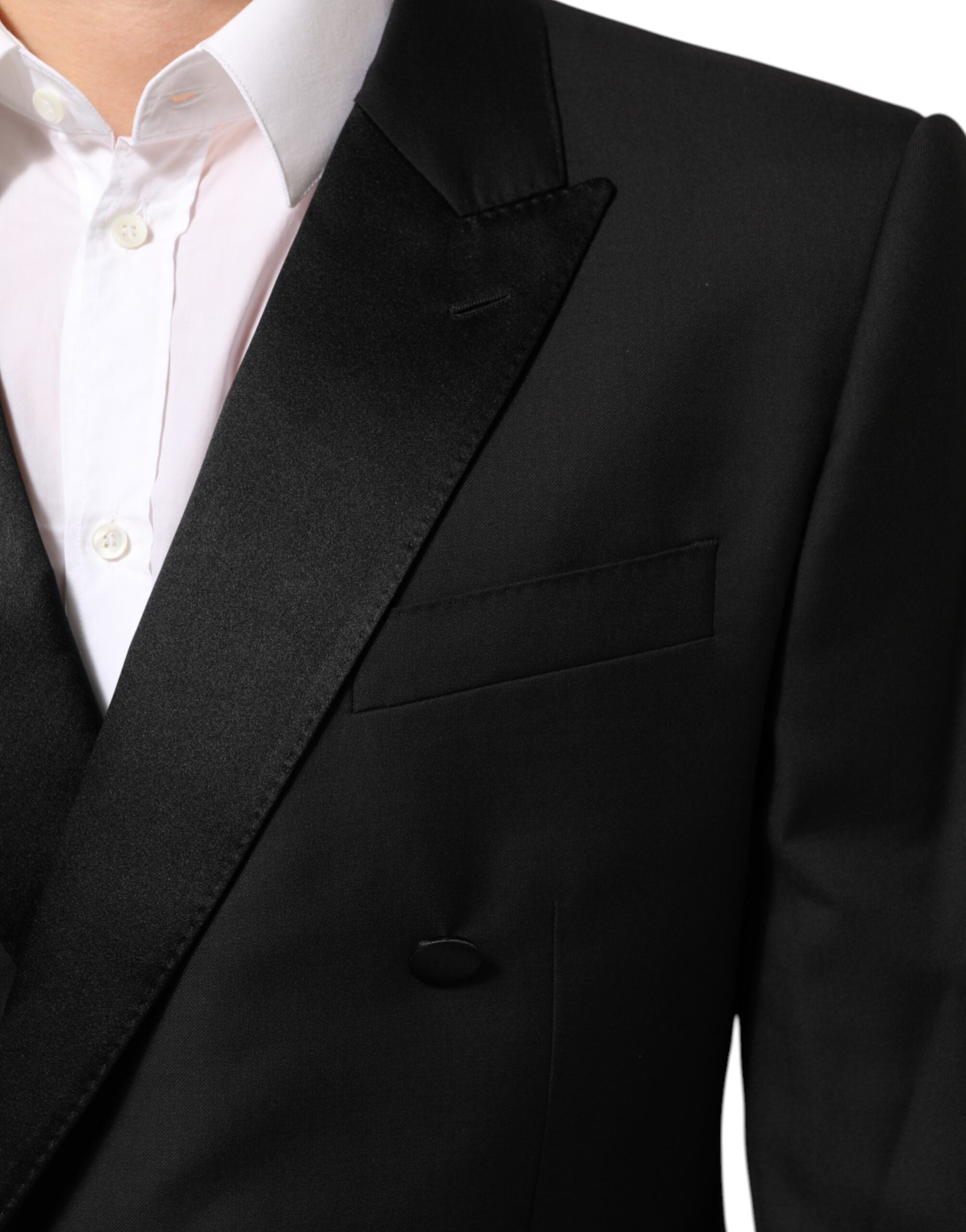 Dolce & Gabbana Schwarzer MARTINI Doppelreihiger Anzug-Blazer