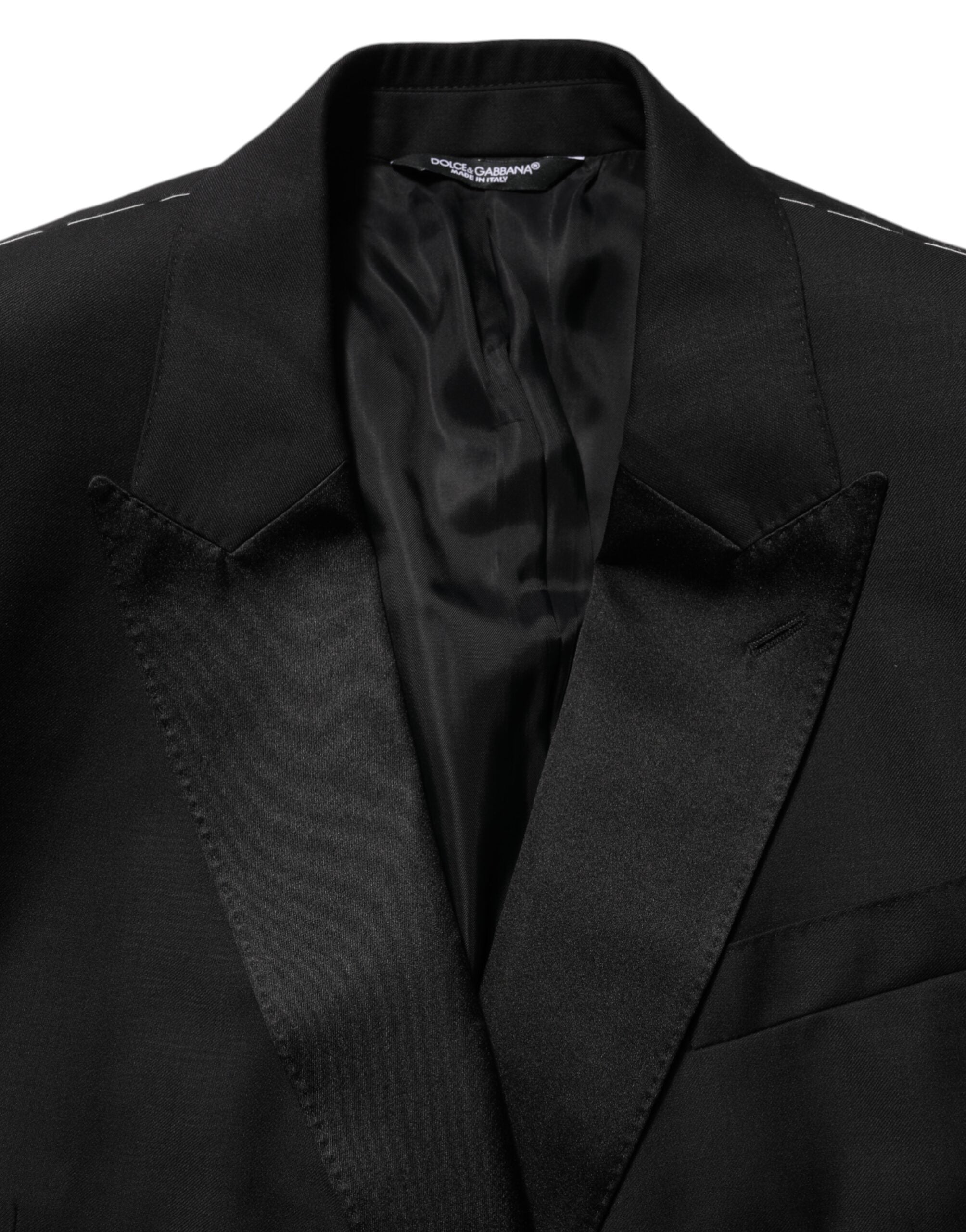 Dolce & Gabbana Schwarzer MARTINI Doppelreihiger Anzug-Blazer