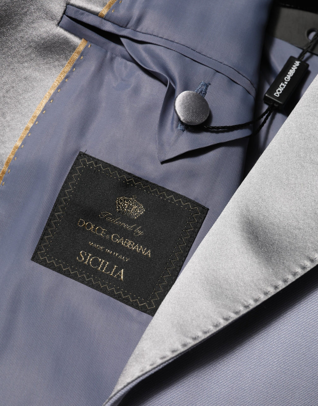 Dolce & Gabbana Graue Wolle SICILIA 2 Knöpfe Herren Anzug Blazer