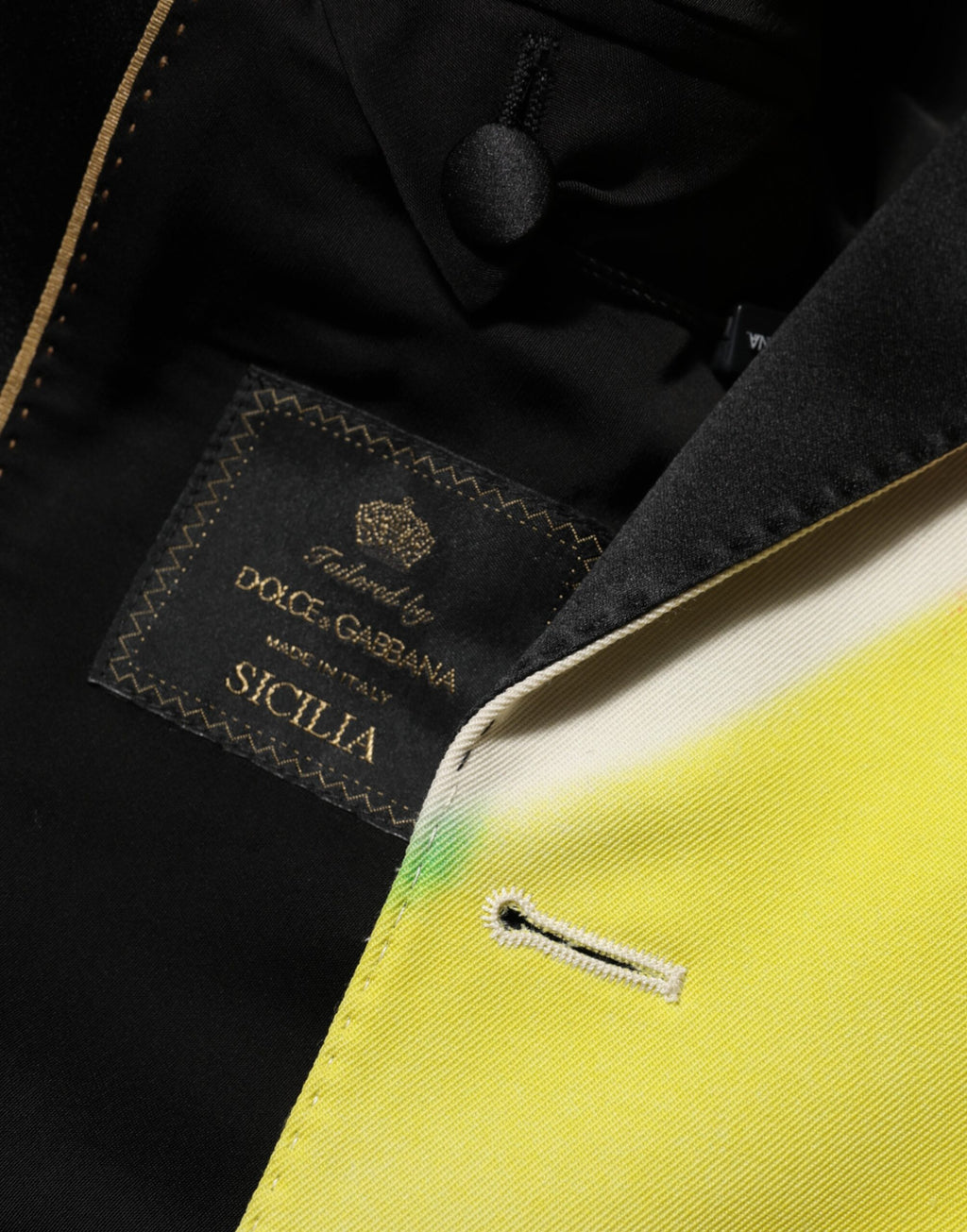 Dolce & Gabbana Veelkleurige Graffiti SICILIA 1 Knoops Heren Pak Blazer