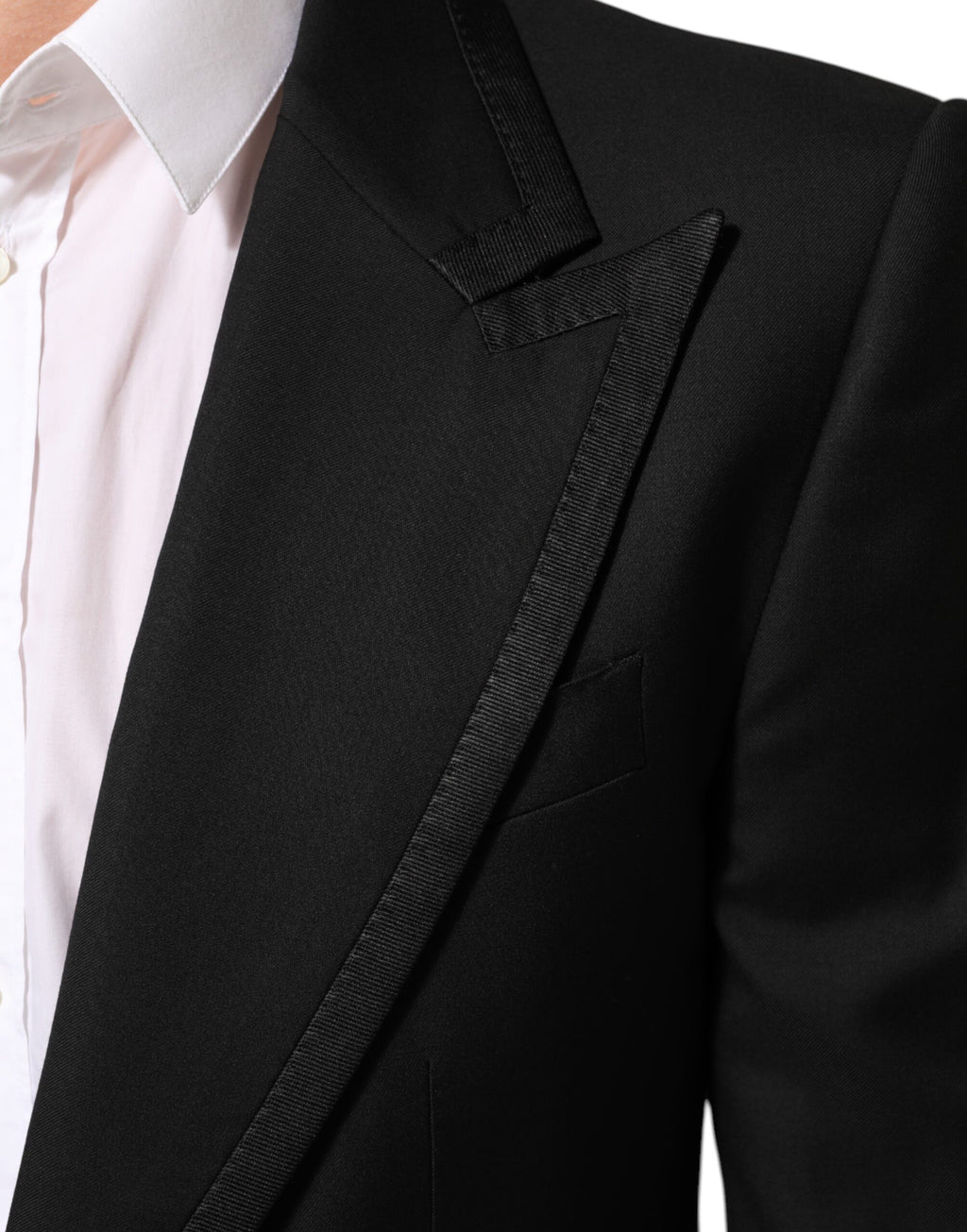 Dolce & Gabbana Schwarz Wolle 1 Knopf Anzug Jacke Männer Blazer