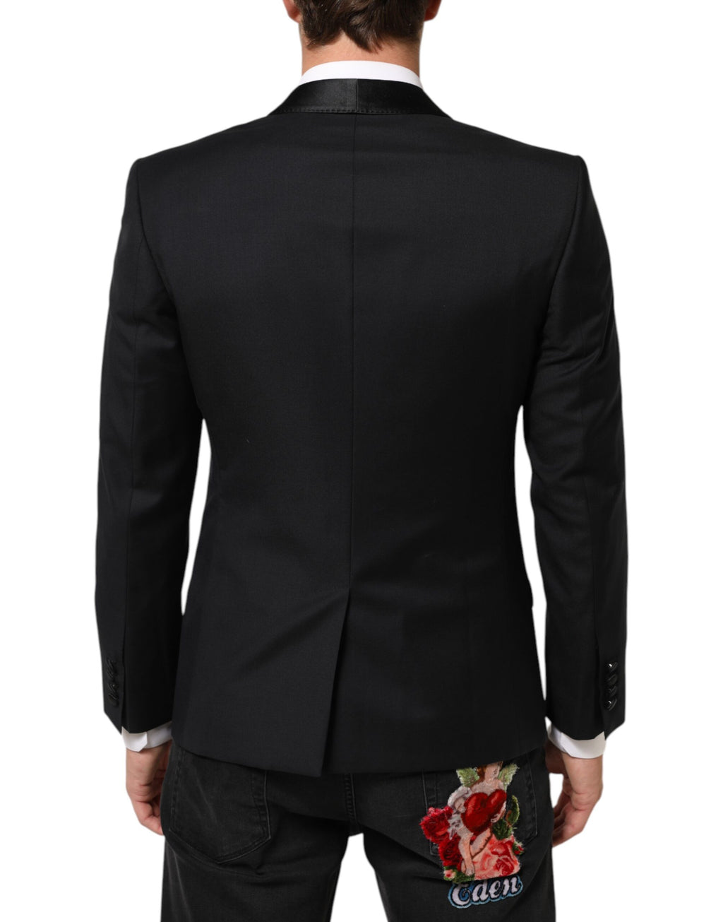 Dolce & Gabbana Schwarz GOLD 1 Knopf Anzug Jacke Männer Blazer