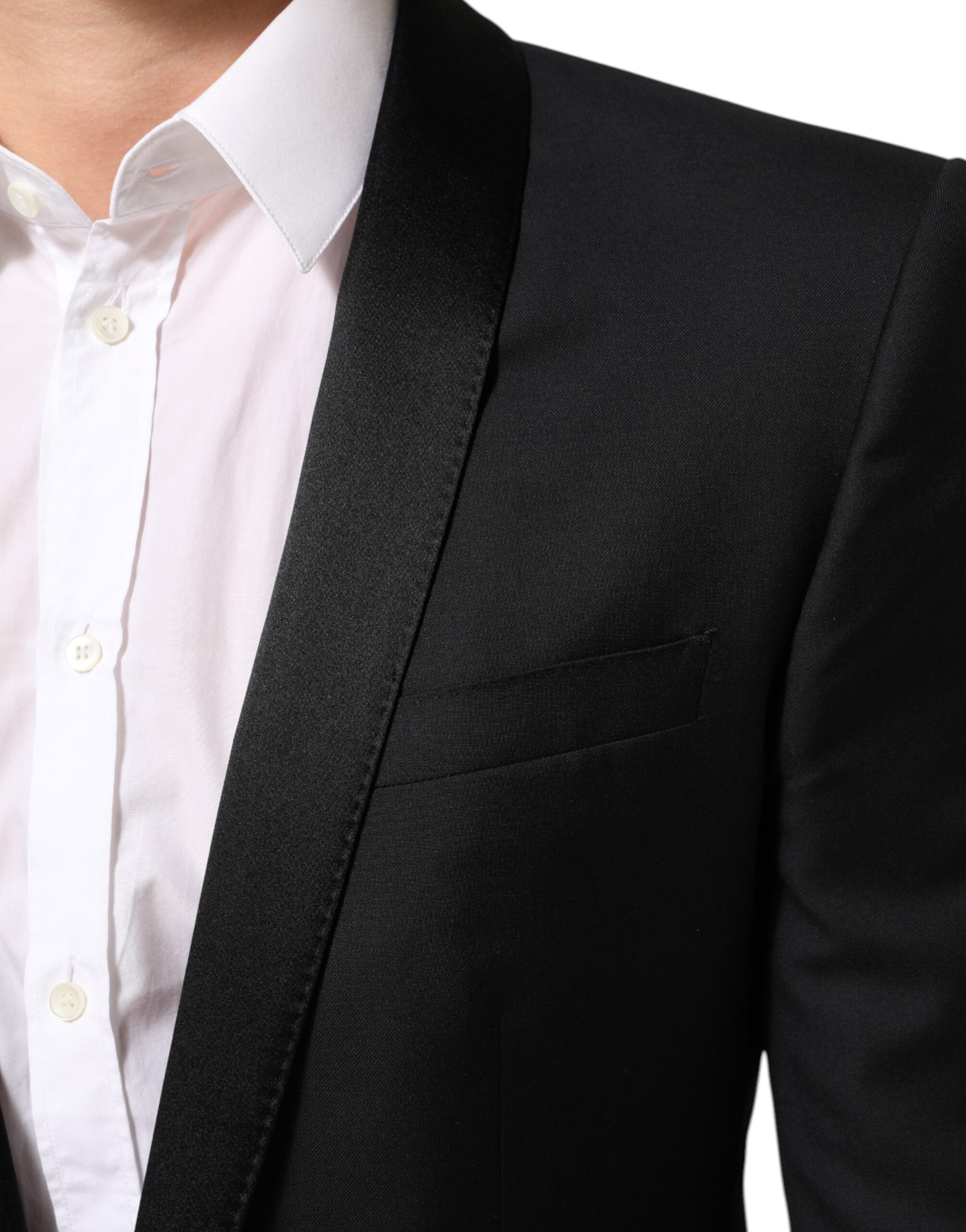 Dolce & Gabbana Schwarz GOLD 1 Knopf Anzug Jacke Männer Blazer