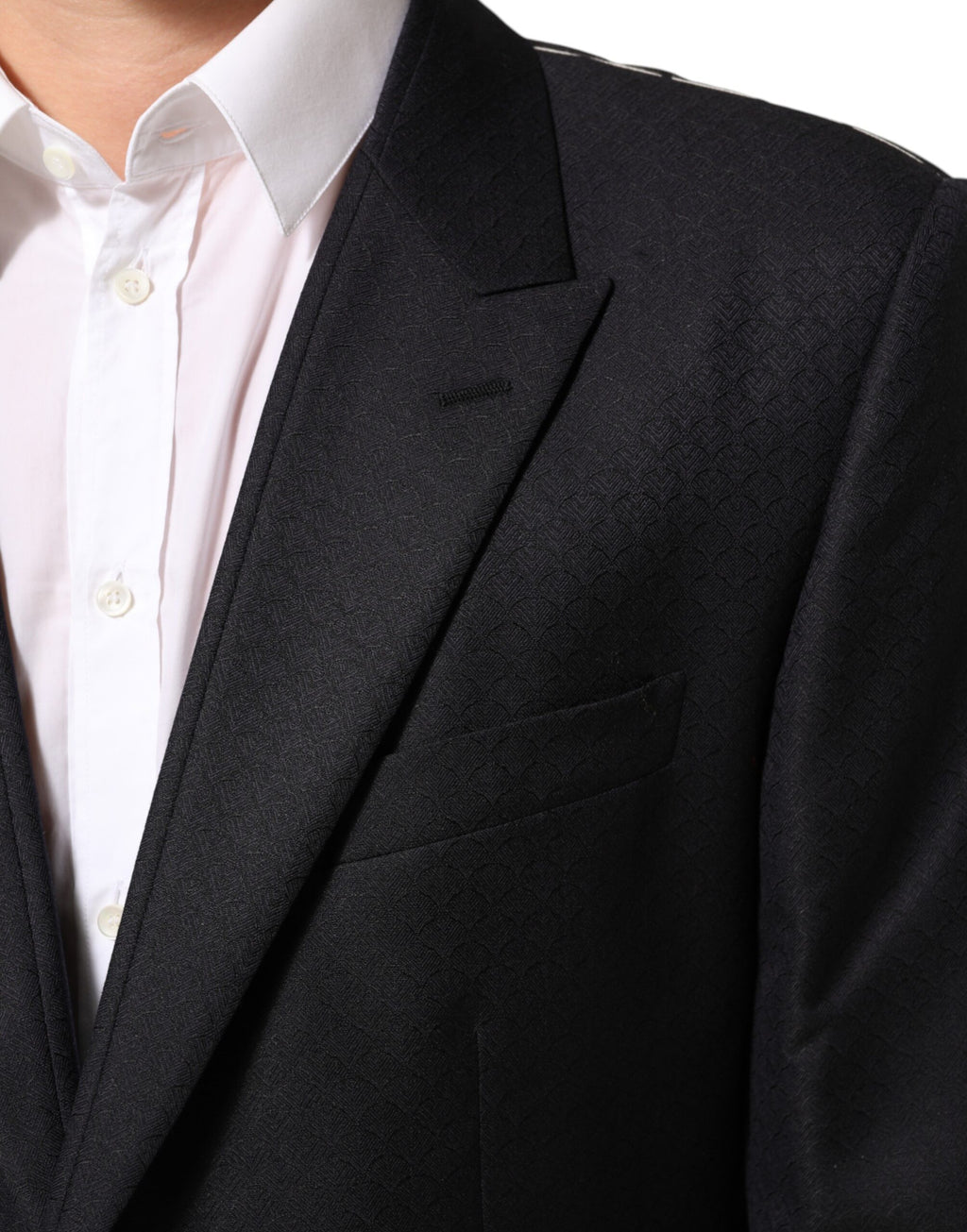 Dolce & Gabbana Schwarz Wolle 2 Knöpfe Anzug Jacke Männer Blazer