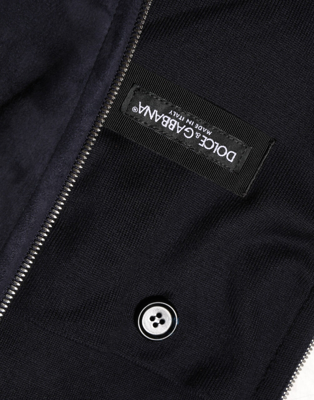 Dolce & Gabbana Schwarze Leder-Blousonjacke mit Kapuze und Reißverschluss