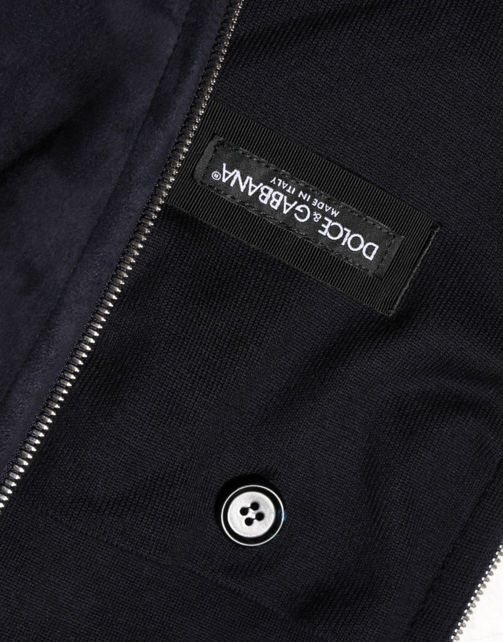 Dolce & Gabbana Schwarze Leder-Blousonjacke mit Kapuze und Reißverschluss