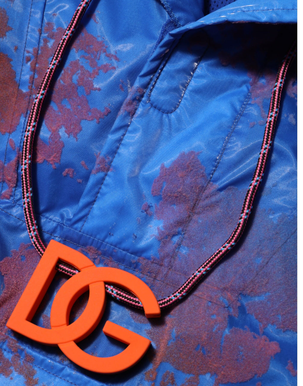 Dolce & Gabbana Blauwe Tie-Dye Hoodie met Logo