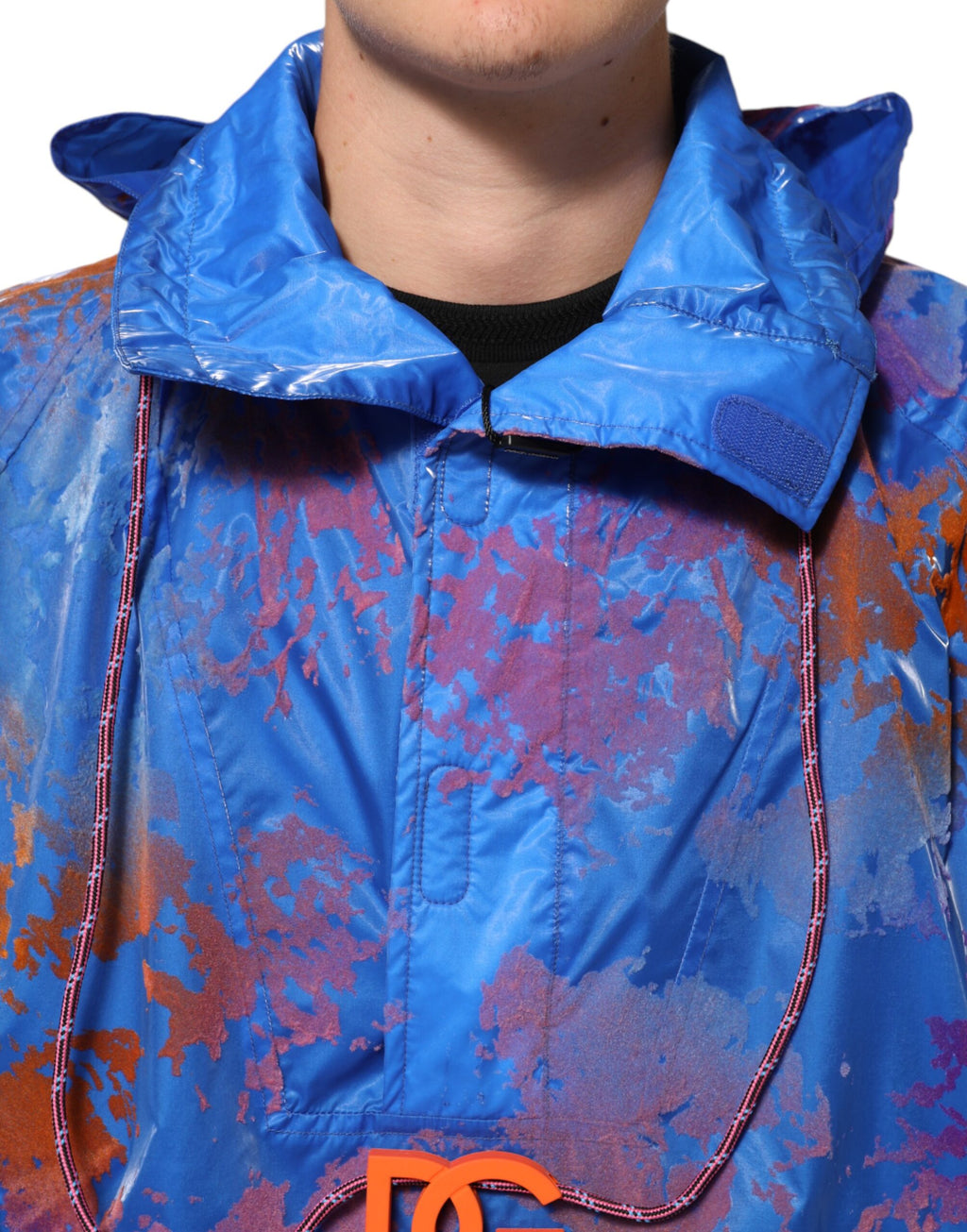 Dolce & Gabbana Blauwe Tie-Dye Hoodie met Logo
