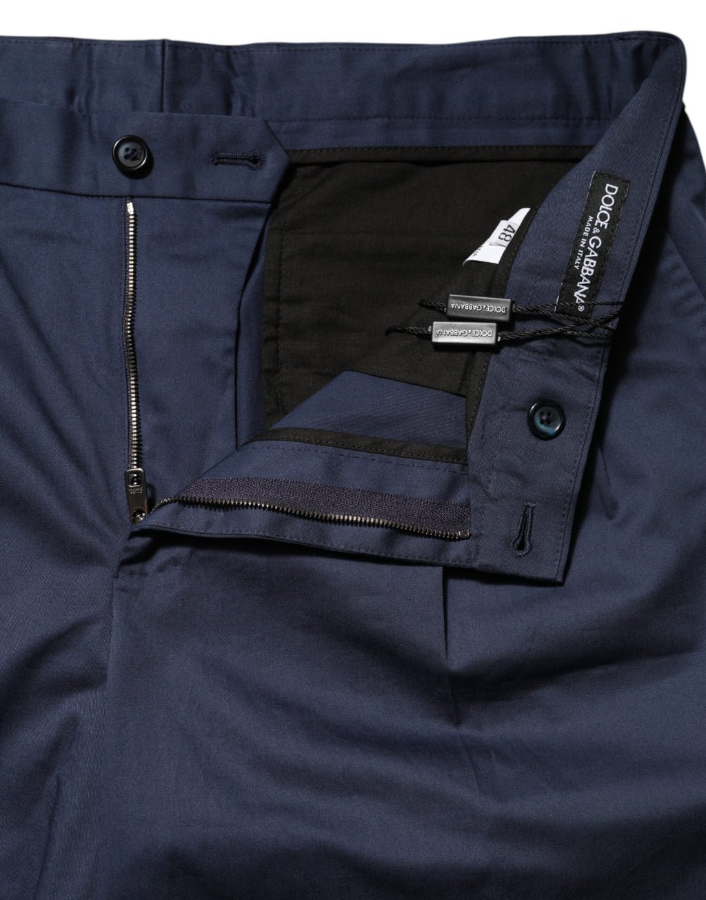 Dolce & Gabbana Blaue Bermuda-Shorts aus Baumwolle mit mittlerer Taille