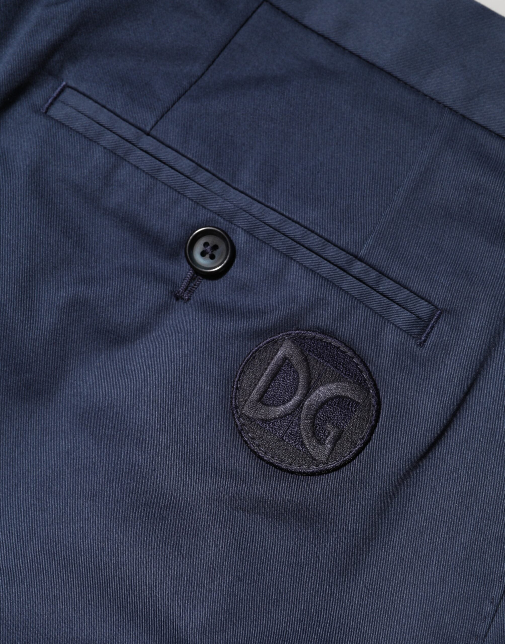 Dolce & Gabbana Blaue Bermuda-Shorts aus Baumwolle mit mittlerer Taille