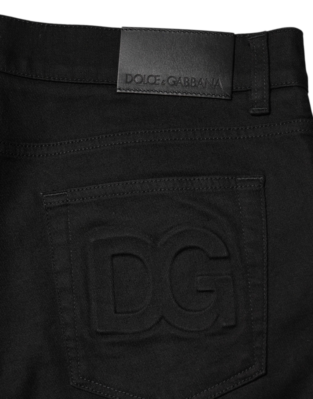 Dolce & Gabbana Schwarze Baumwolle Mid Waist Skinny Herren Denim Jeans