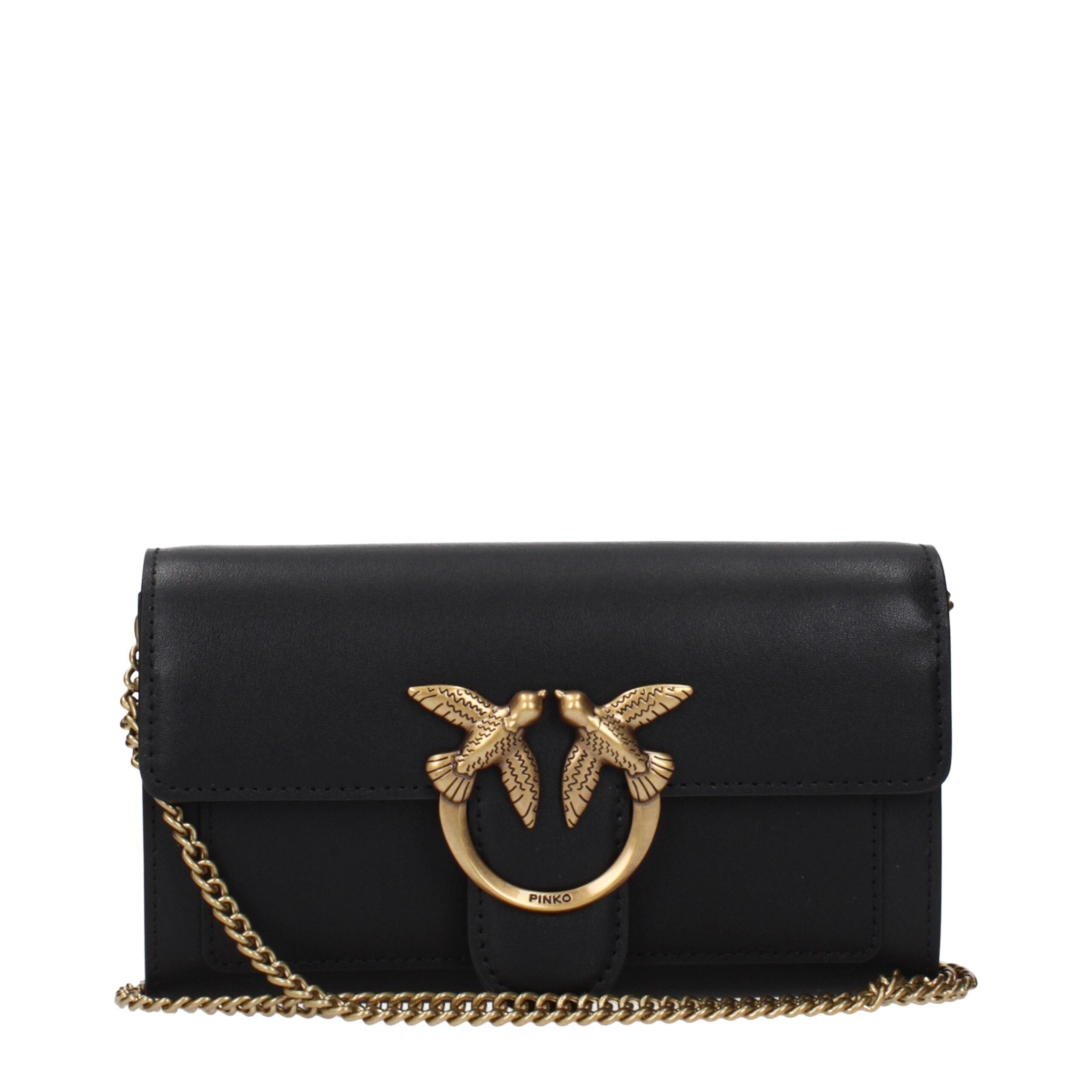 PINKO Elegante Leder-Clutch in Schwarz