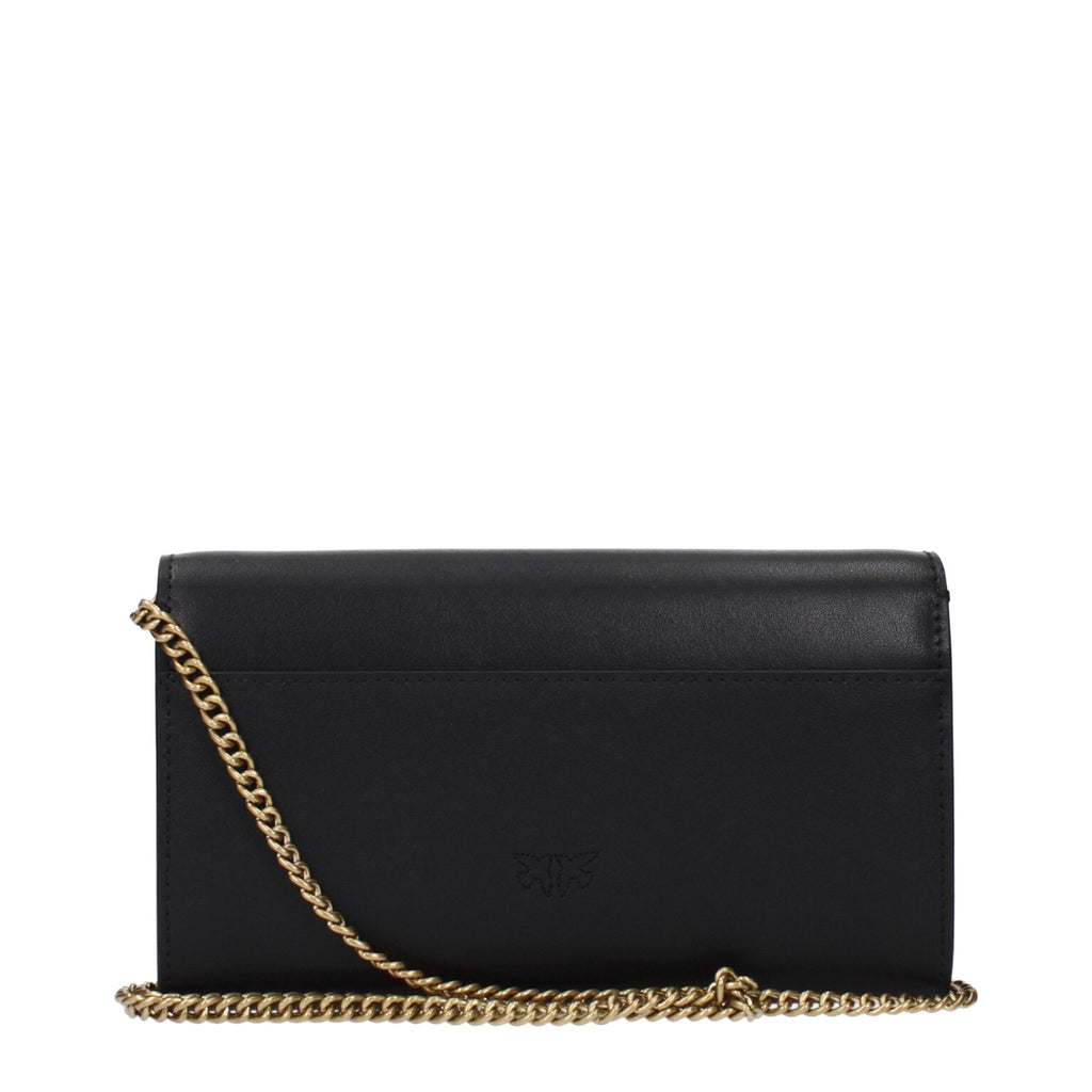 PINKO Elegante Leder-Clutch in Schwarz
