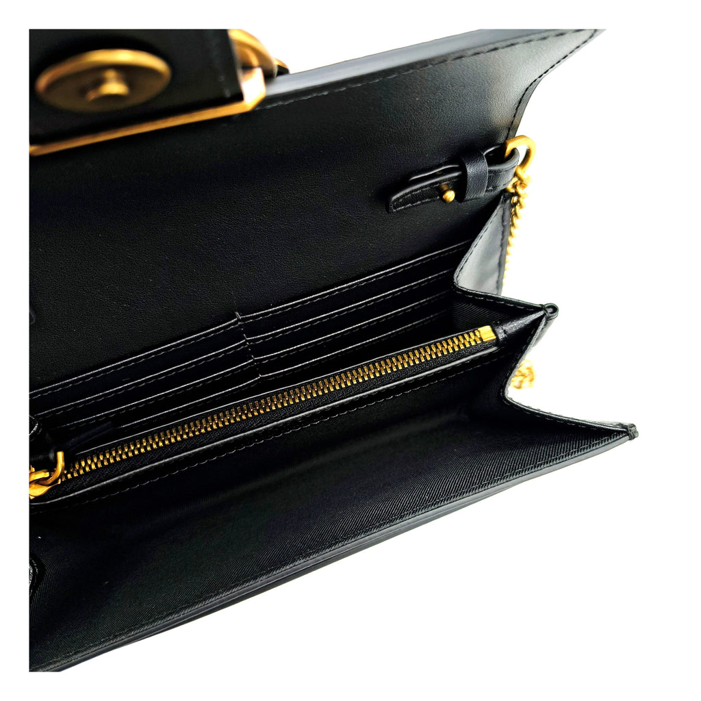 PINKO Elegante Leder-Clutch in Schwarz