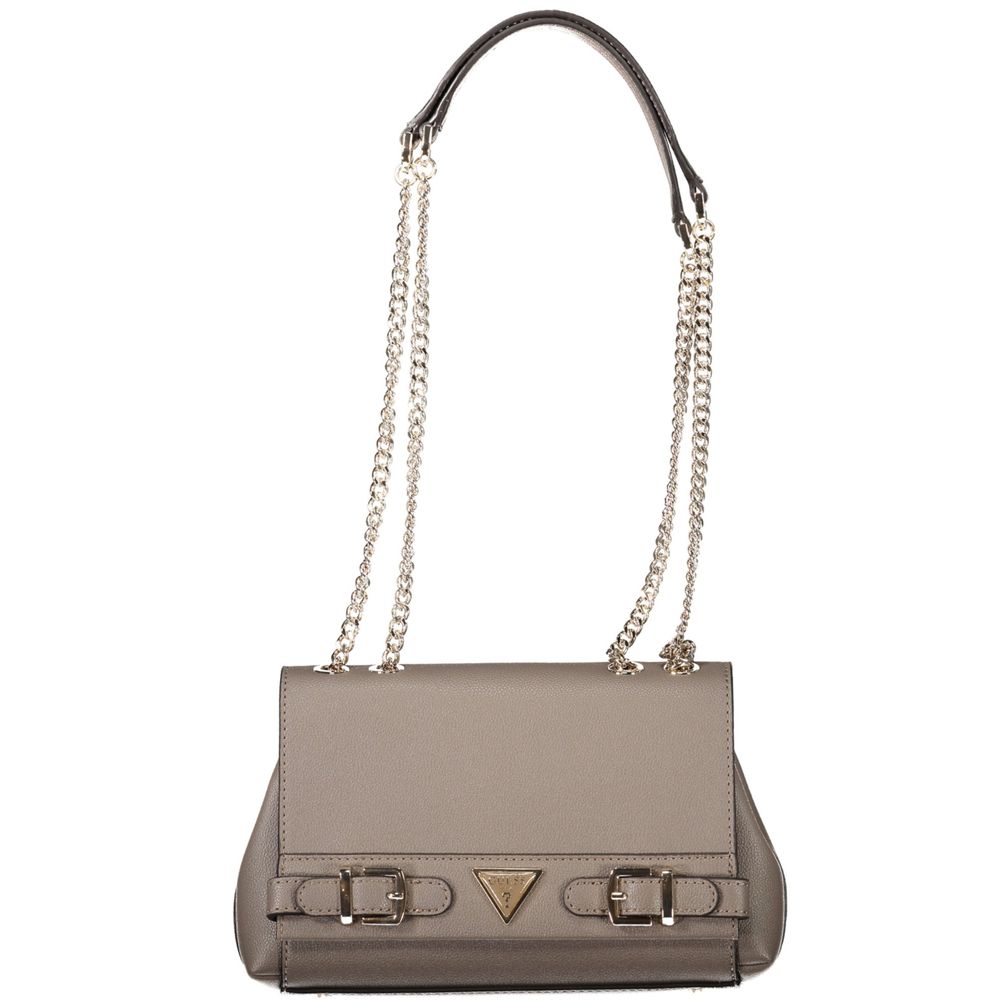 Guess Jeans Braune Polyethylen-Handtasche