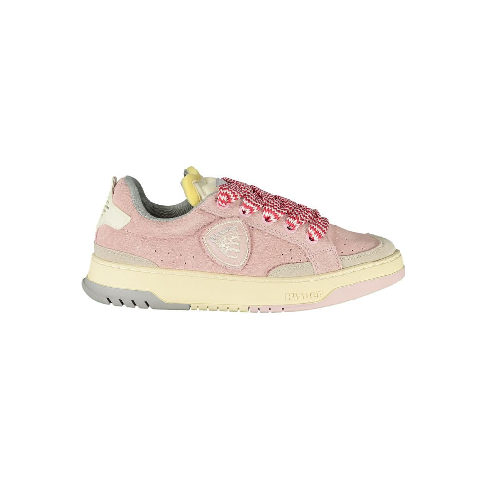 Blauer Rosa Polyester Sneaker