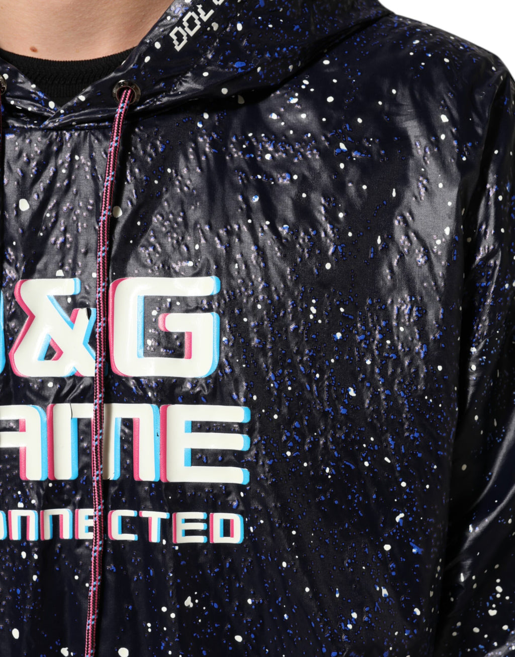 Dolce & Gabbana Blaues D&G Game Sweatshirt mit Kapuze für Männer Pullover