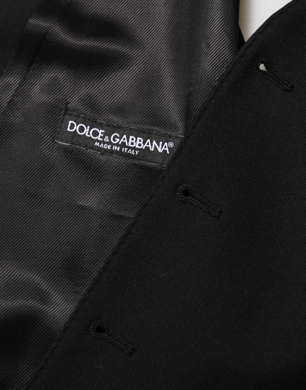 Dolce & Gabbana Schwarz Wolle Kleid Formal Männer Weste Weste