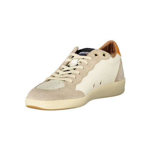 Blauer Weißes Leder Herren Sneaker