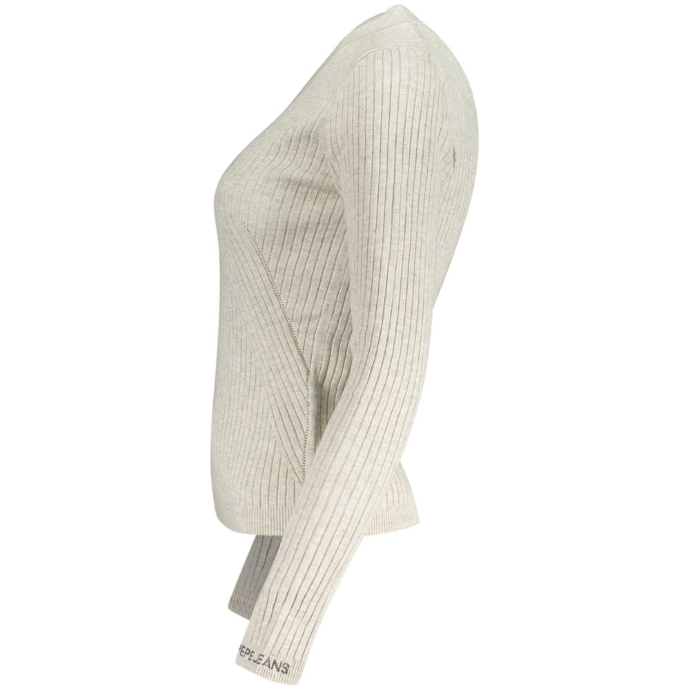 Pepe Jeans Grauer Baumwollpullover für Frauen