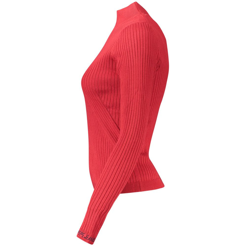 Pepe Jeans Roter Baumwollpullover für Frauen
