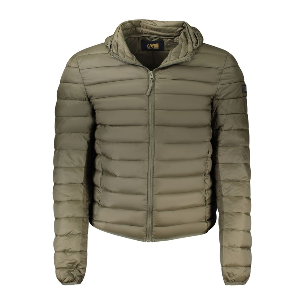 Cavalli Class Grüne Polyester Männer Jacke