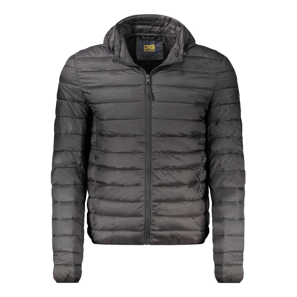 Cavalli Class Schwarze Polyester Herrenjacke