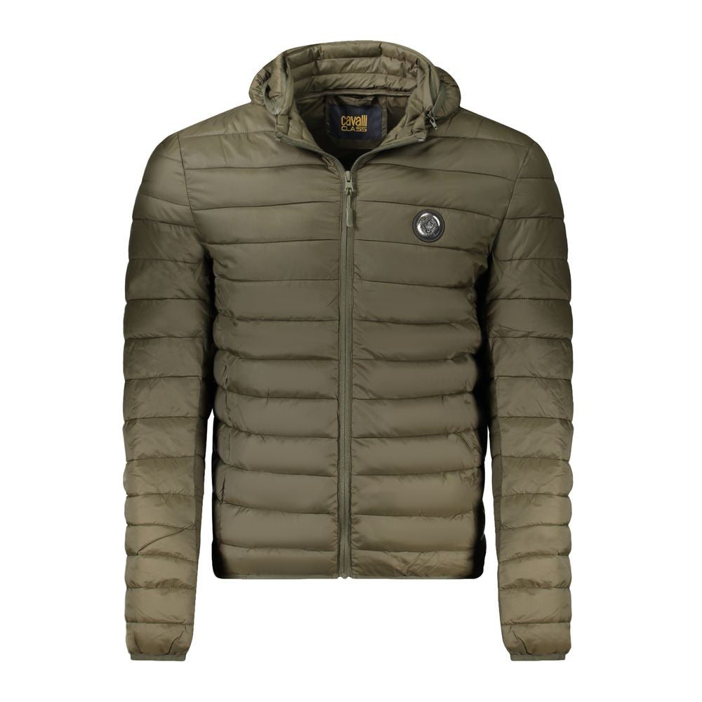Cavalli Class Grüne Polyester Männer Jacke