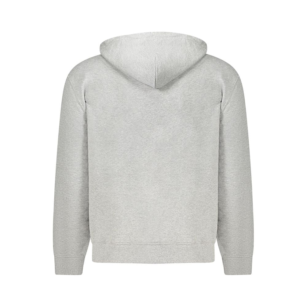 Calvin Klein Grauer Herren-Kapuzenpullover aus Baumwolle